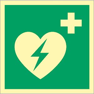 Aluschild "Defibrillator"