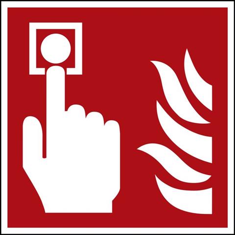 Aufklebeschild "Brandmelder"