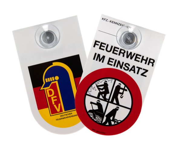 Kennzeichnungsschild "Feuerwehr im Einsatz"