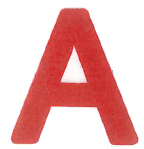 3M Kennbuchstabe 'A', selbstklebend rot-reflektier 2