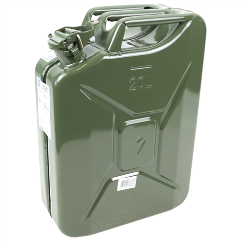 Benzinkanister DIN 7274, 20 Liter, Stahlblech