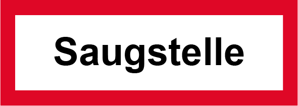 Aluschild "Saugstelle"