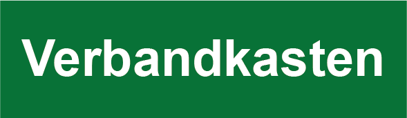 Aufklebeschild "Verbandskasten"