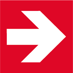 Aufklebeschild "Richtungpfeil"