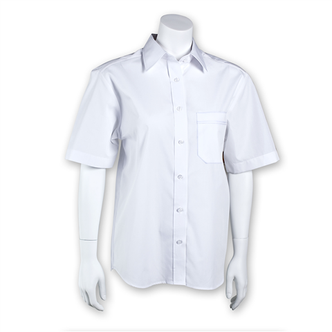 KLASSIKER Bluse kurzarm weiß