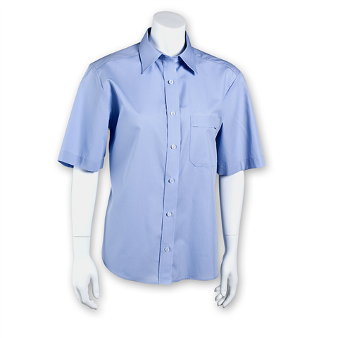 KLASSIKER Bluse kurzarm hellblau