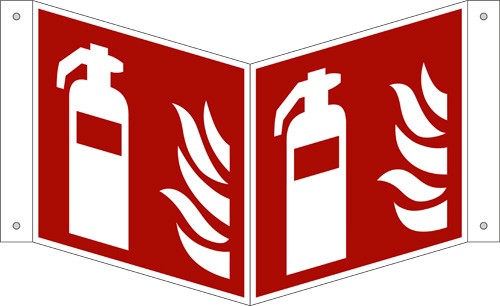 Kunststoff-Winkelschild "Feuerlöschgerät"