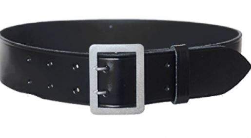 Leibriemen mit Zweidornschnalle, schwarz, 45 mm