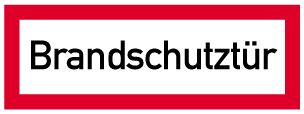 Aufklebeschild "Brandschutztür"