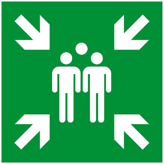 Aluschild "Sammelstelle" nachleuch