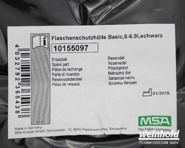 MSA Flaschenschutzhülle BASIC, schwarz 3