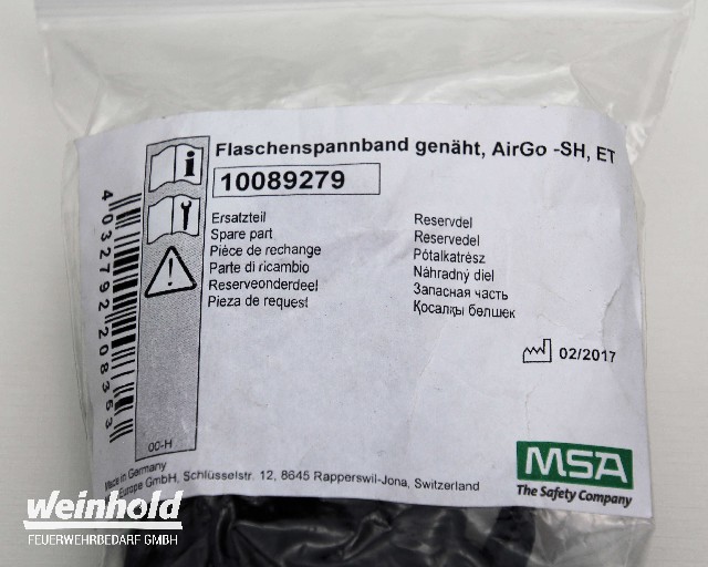 Flaschenspannband (kurz) für MSA PA AirGo 3
