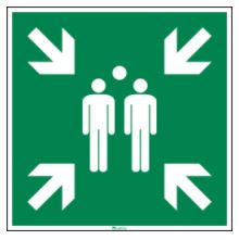 Aufklebeschild "Sammelstelle"